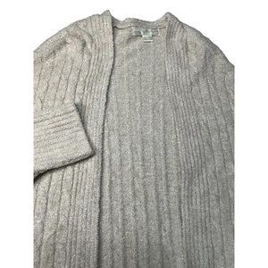 Barefoot Dreams‎ Ivory/Beige Cardigan Cozy Chic Lite S/M Short Sleeve